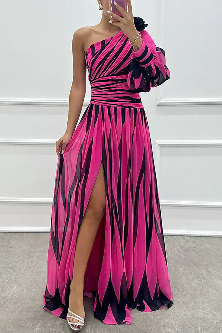 Fenna™ - Robe Longue Sophistiquée à Une Épaule