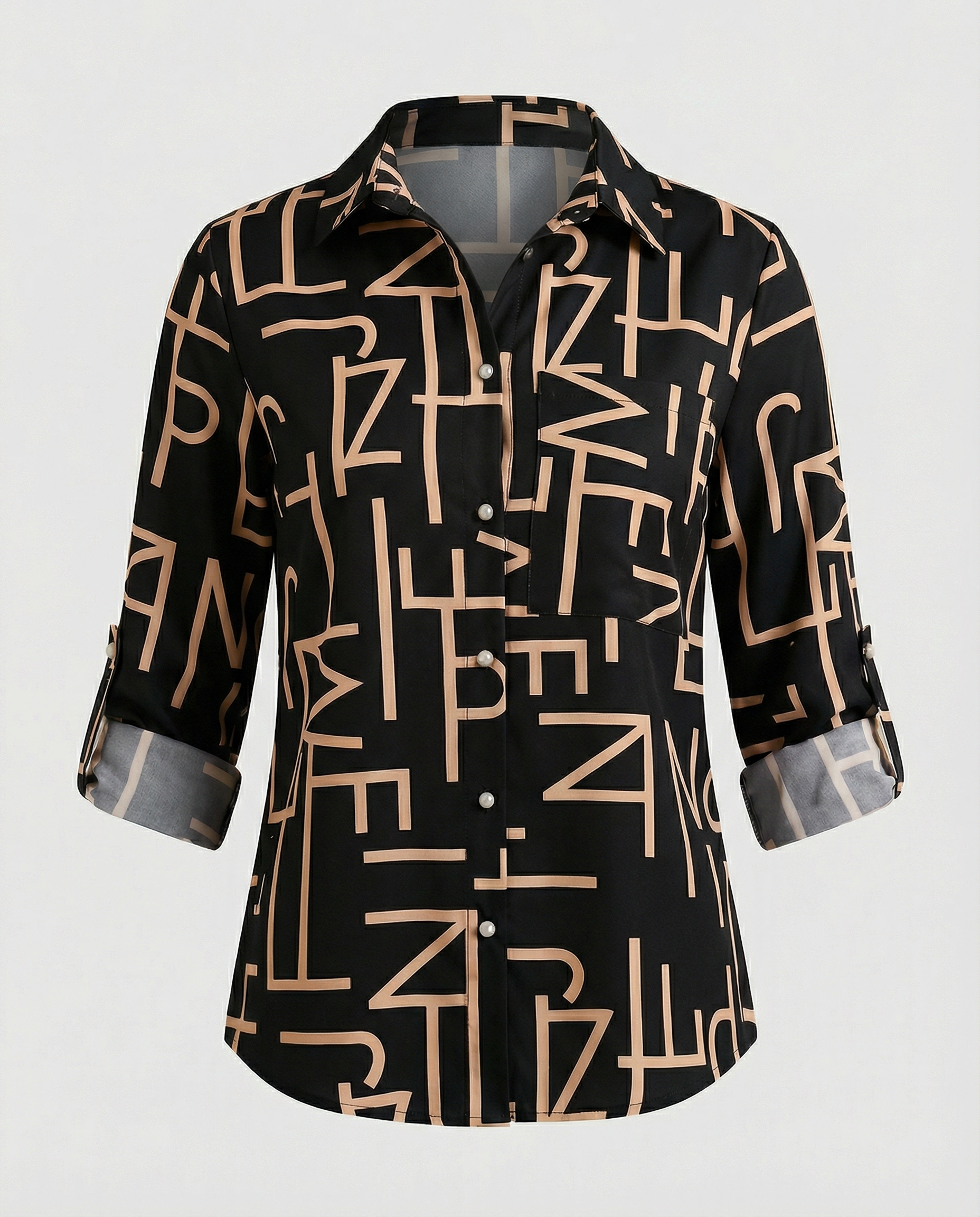 The Liora — Blue Script Shirt