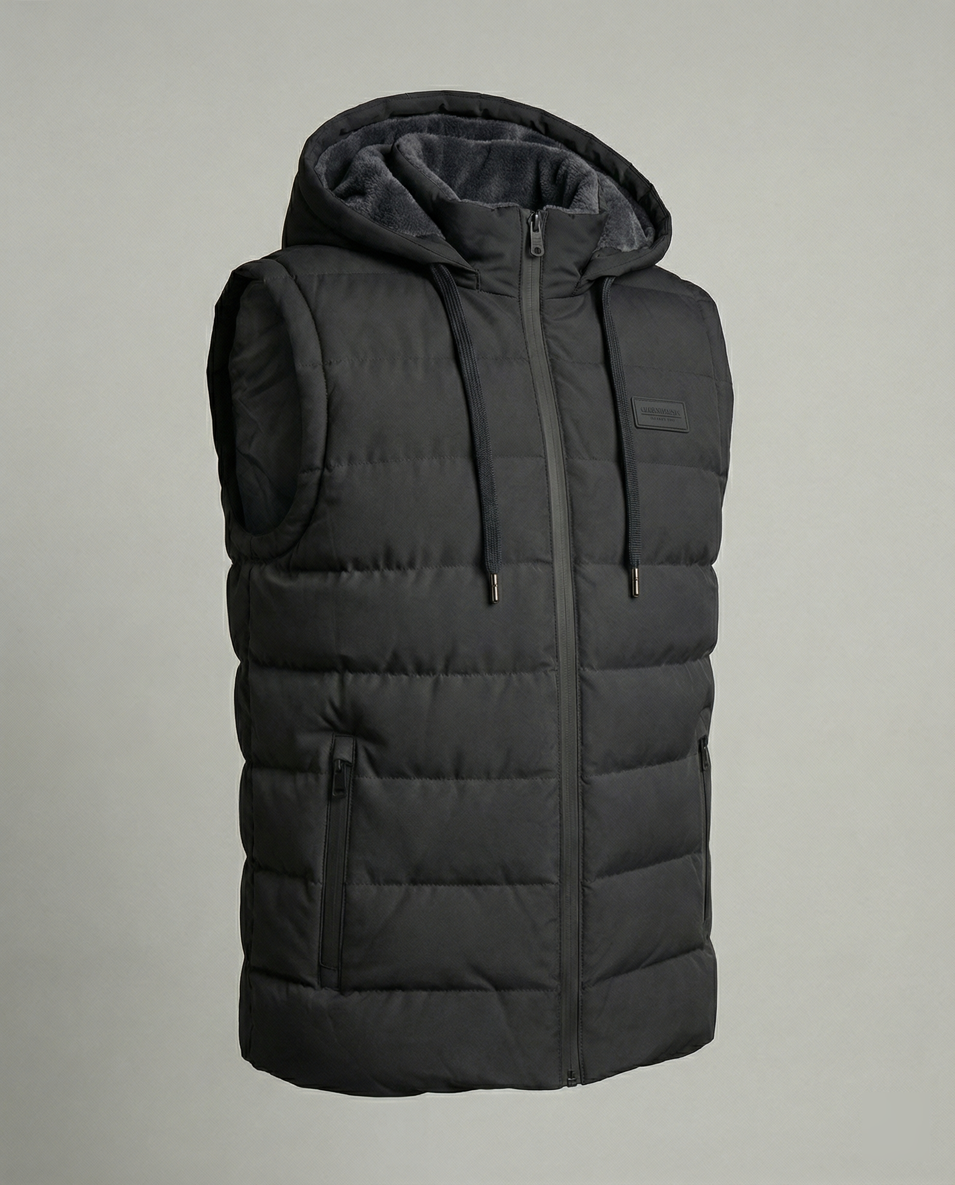 The Kael — Quilted Hooded Vest in Slate