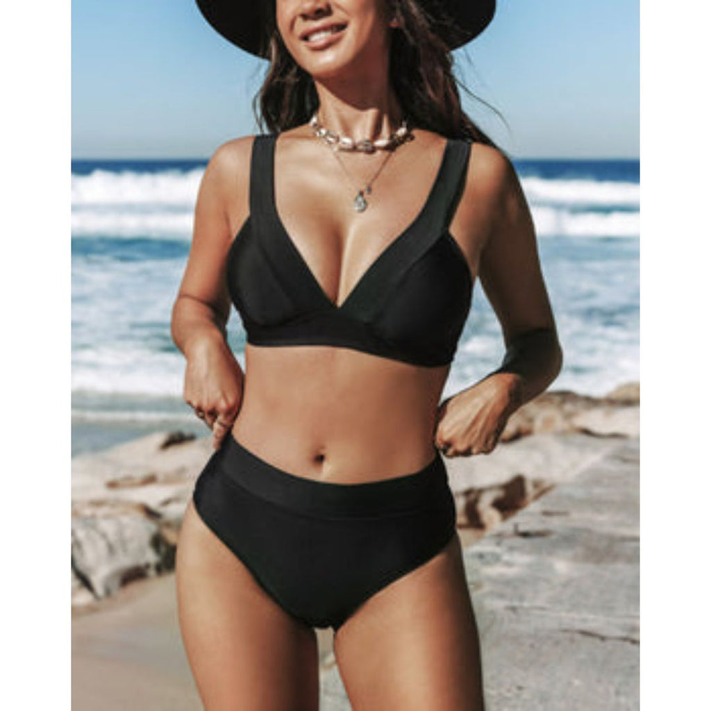 Hilde - Maillot de bain taille haute uni