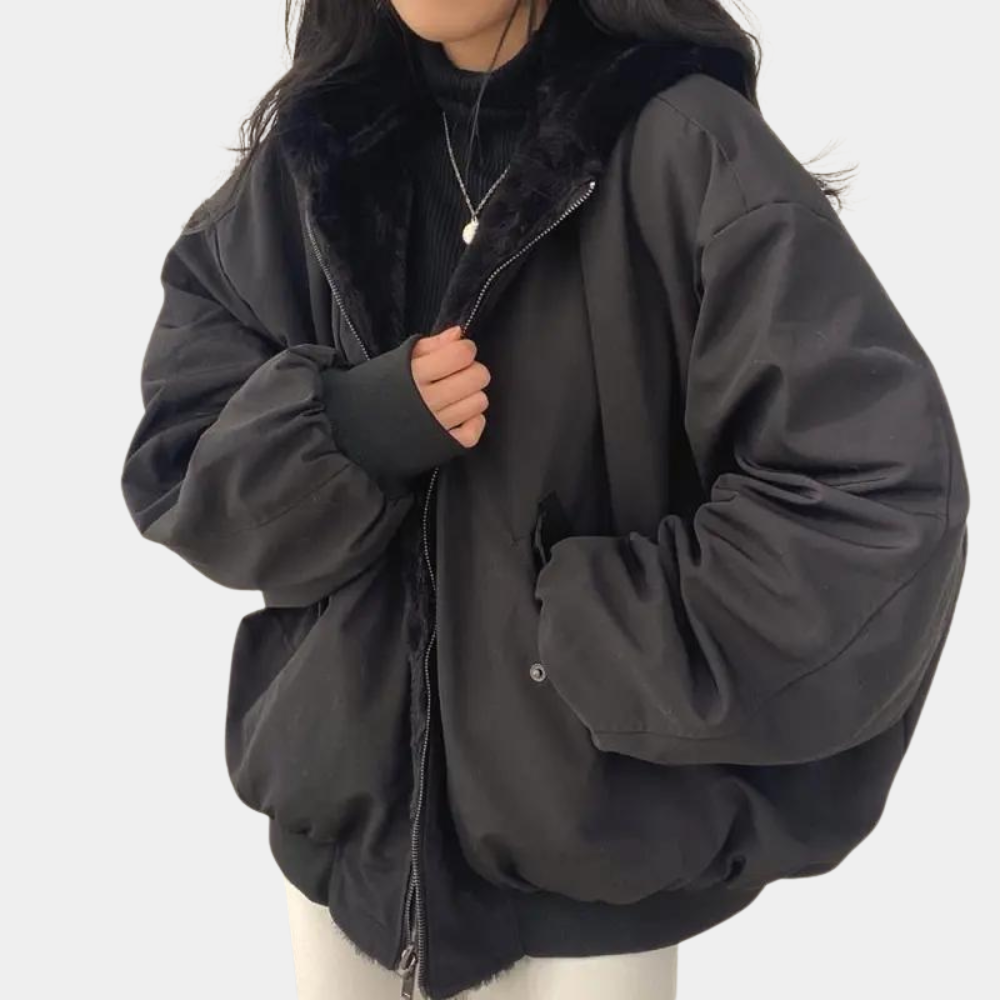 The Liora Cocoon — Ash Oversized Puffer