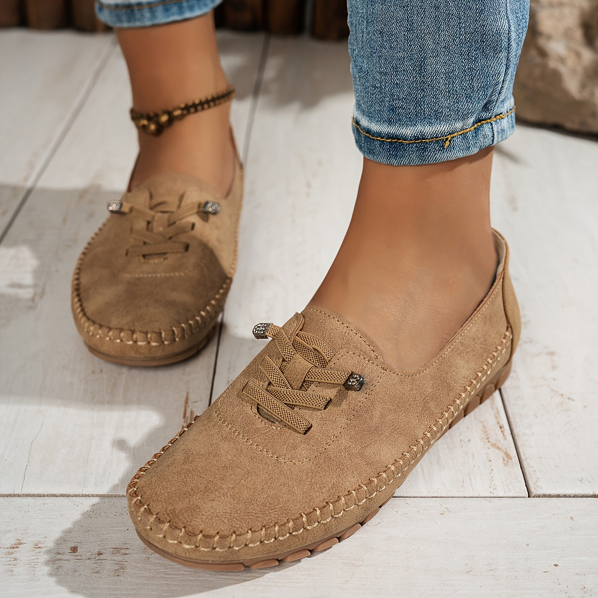 The Ellen — Whisper Suede Moccasins