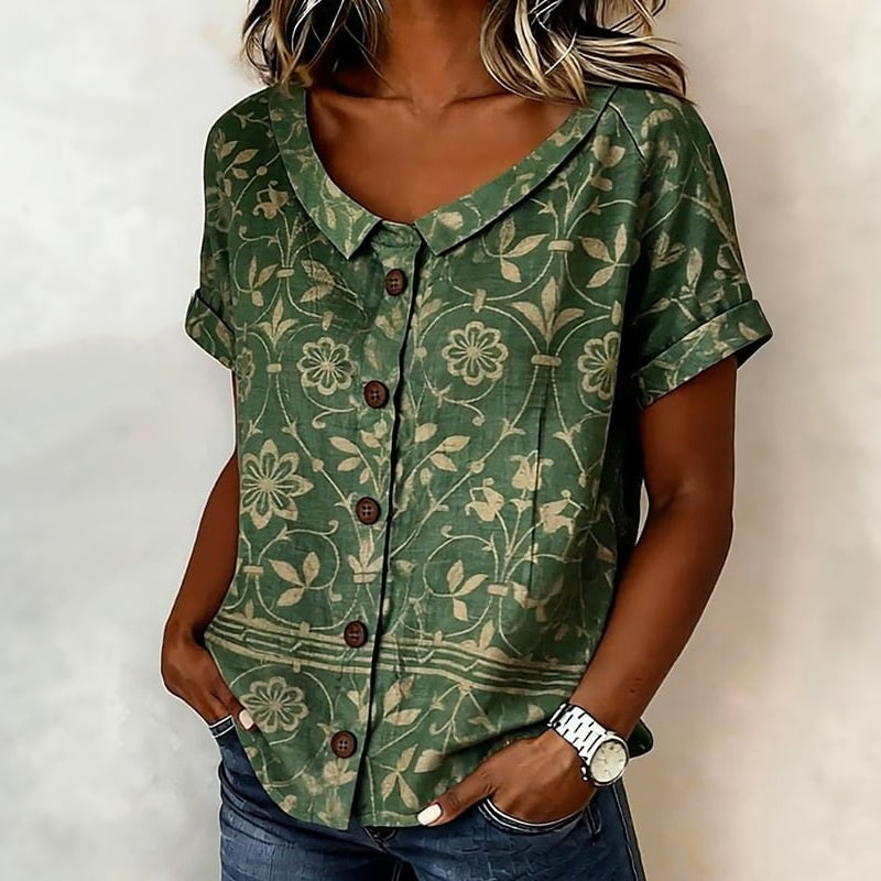 Blouse à motif floral vintage