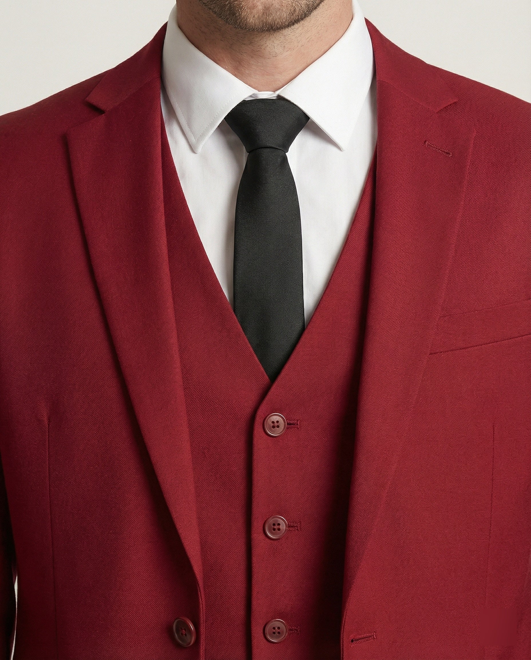 The Lyric — Crimson 3-Piece Suit