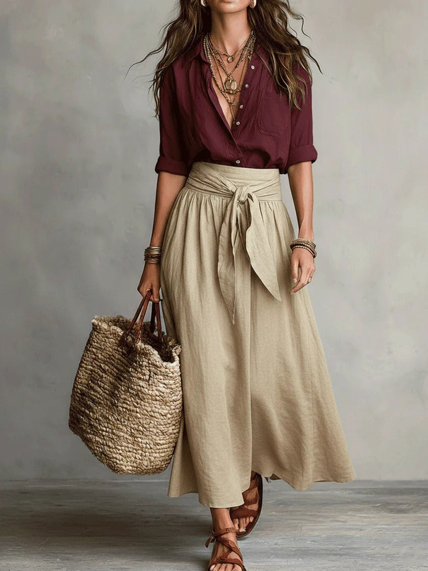 VERA | Ensemble jupe midi chic
