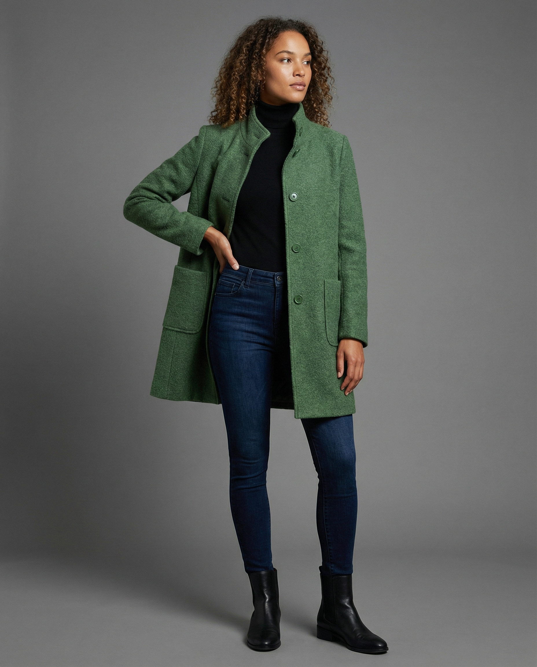 The Soren — Mist Wool-Blend Coat