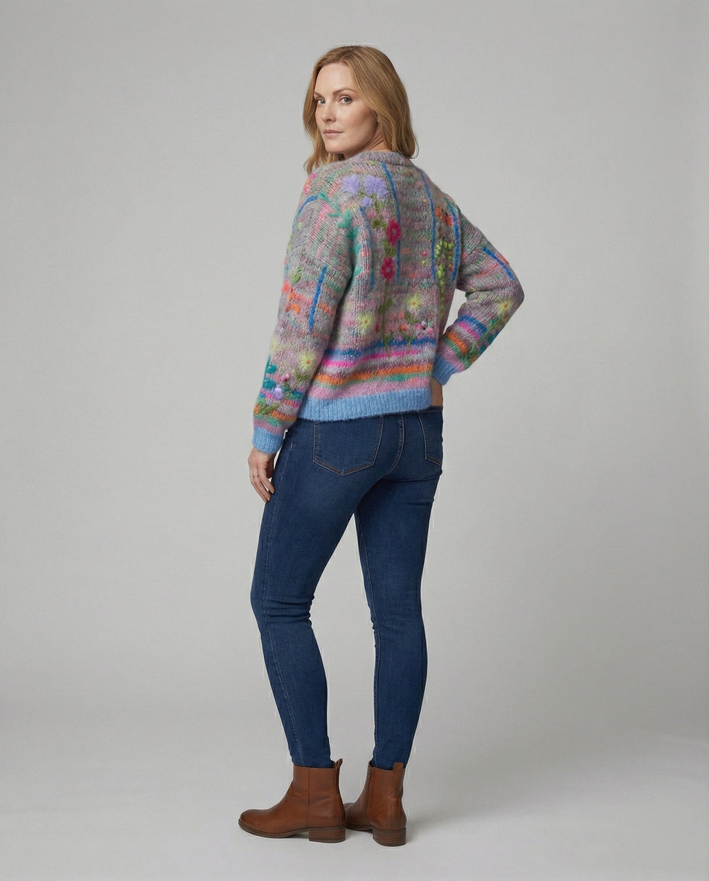 The Liora Cardigan — Cerulean Plush Knit