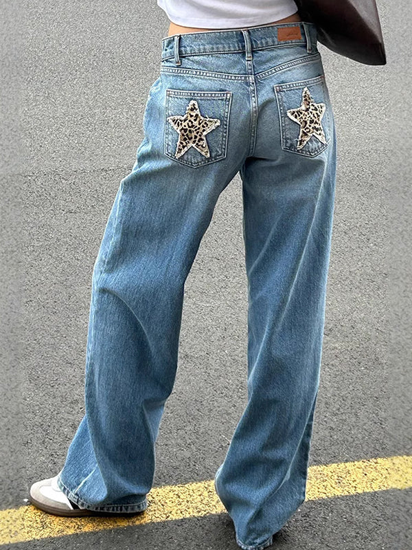 Imani — Retro Blue Boyfriend Jeans