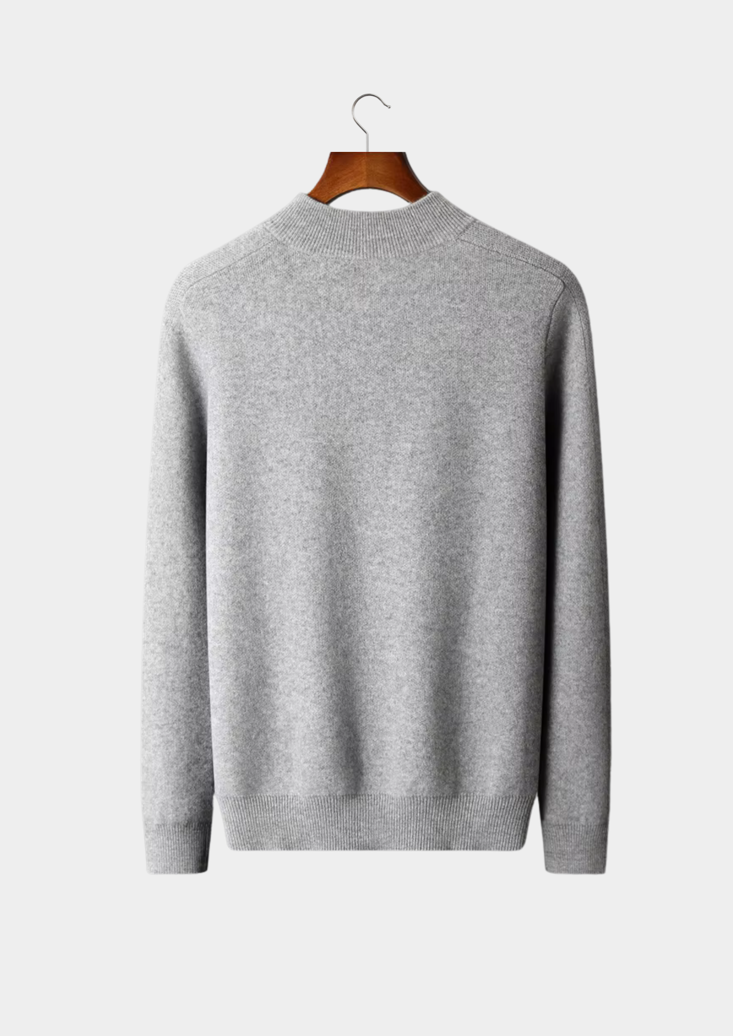 Pull essentiel en cachemire premium à demi-fermeture éclair