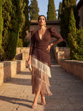 Robe évasée avec franges élégantes - Maison Claire et Sylvie