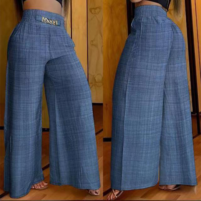 Évelyne™ — Pantalon taille haute à jambes larges avec coupe sculptante
