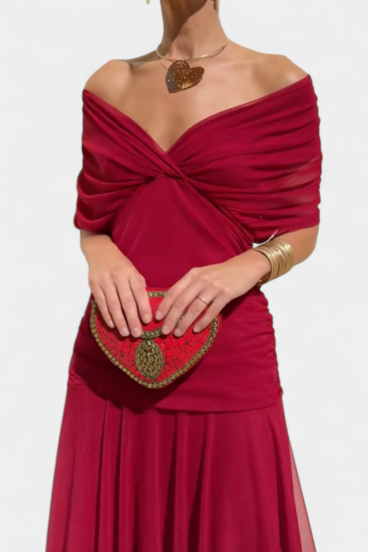 Florendra | Robe longue fleurie à col en V