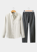 ENSEMBLE D'ÉTÉ MANCHES LONGUES DOLCEVITA - GRIS/BEIGE