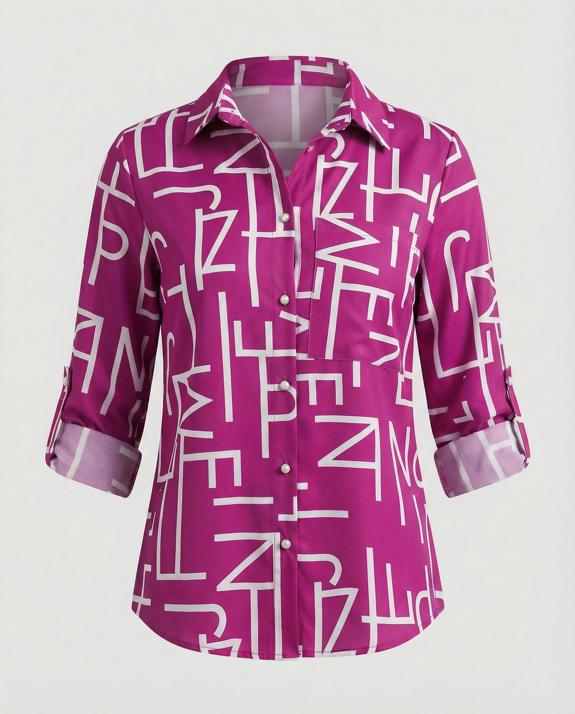 The Liora — Blue Script Shirt