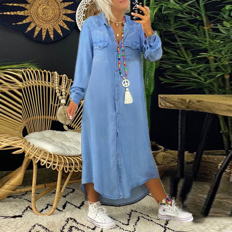 Adeline | Robe chemise en denim