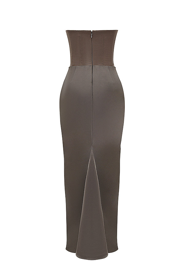 Persephone — Ivory Strapless Corset Gown
