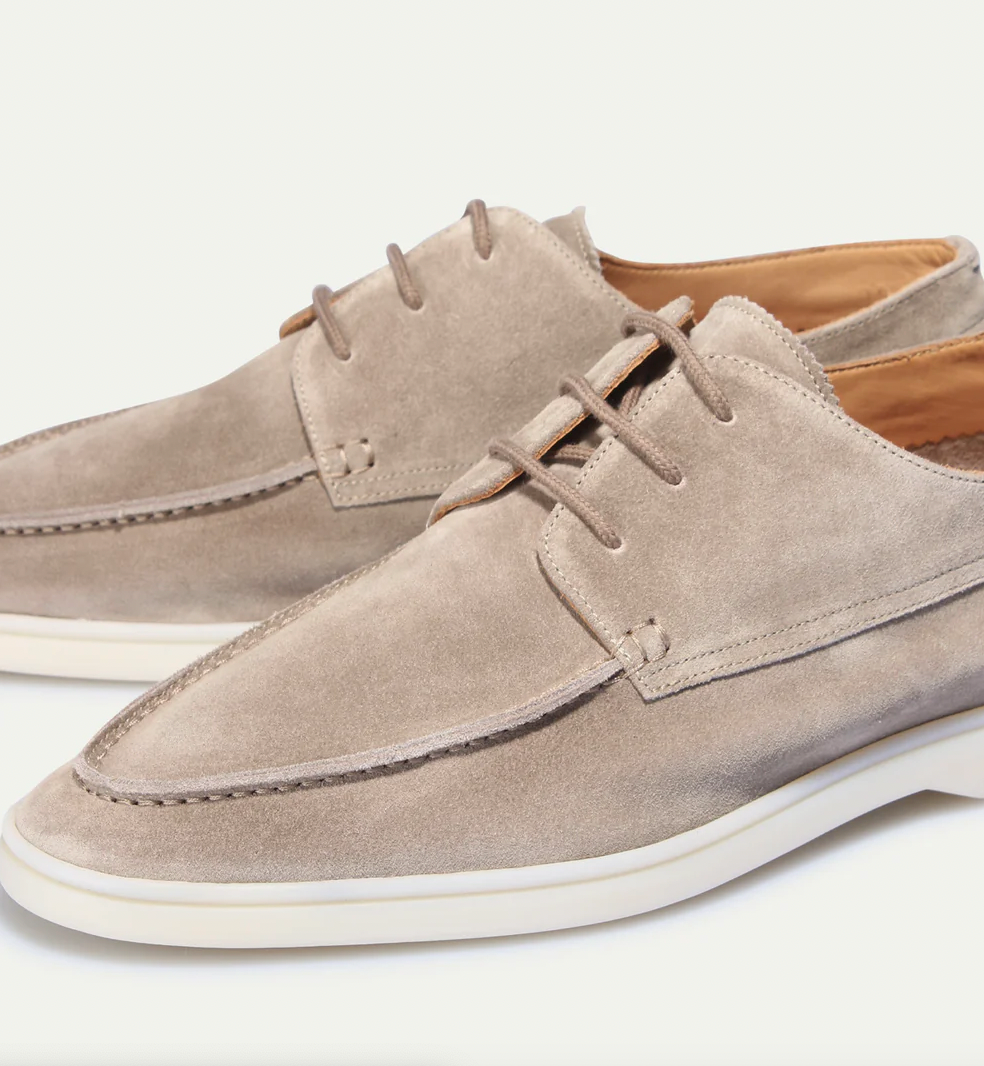 Cael — Navy Suede Boat Shoes