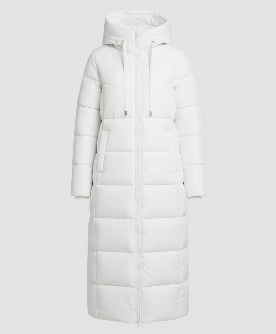 Idris — Khaki Longline Puffer Coat