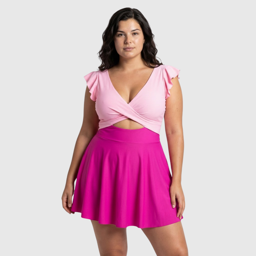 Isla One-Piece — Blush Wrap Swimsuit