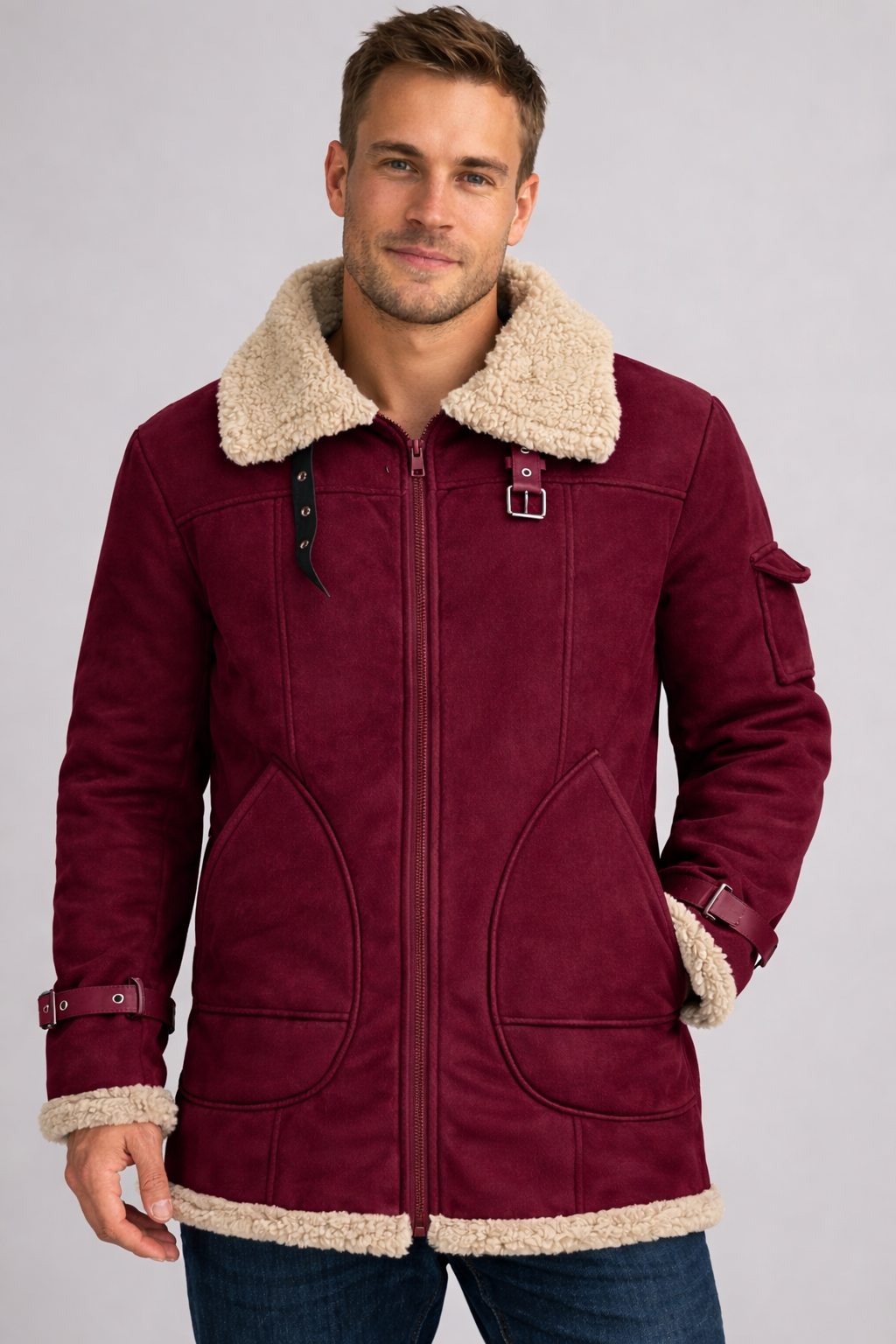 The Kaelen — Saddle Shearling Bomber