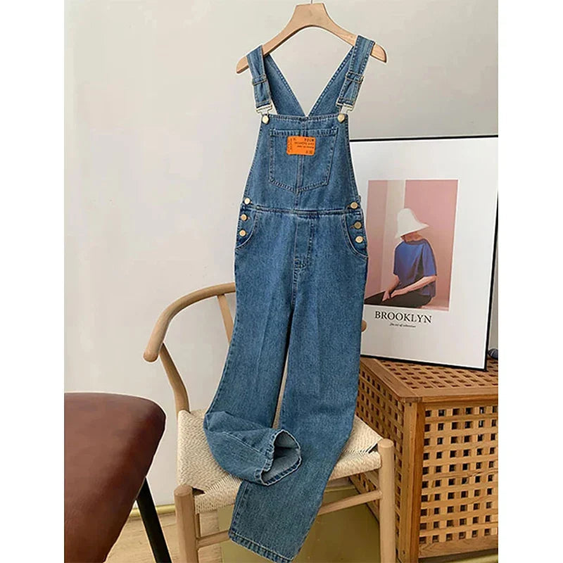 Harper | Salopette en jean à jambe droite intemporelle