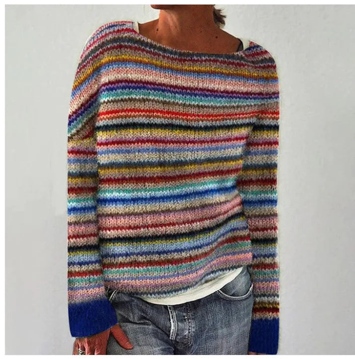 The Ylva Nordic Pullover — Cerulean Mosaic
