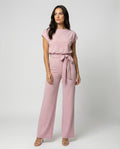 The Elara Jumpsuit — Blush Wrap