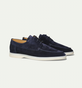 Cael — Navy Suede Boat Shoes