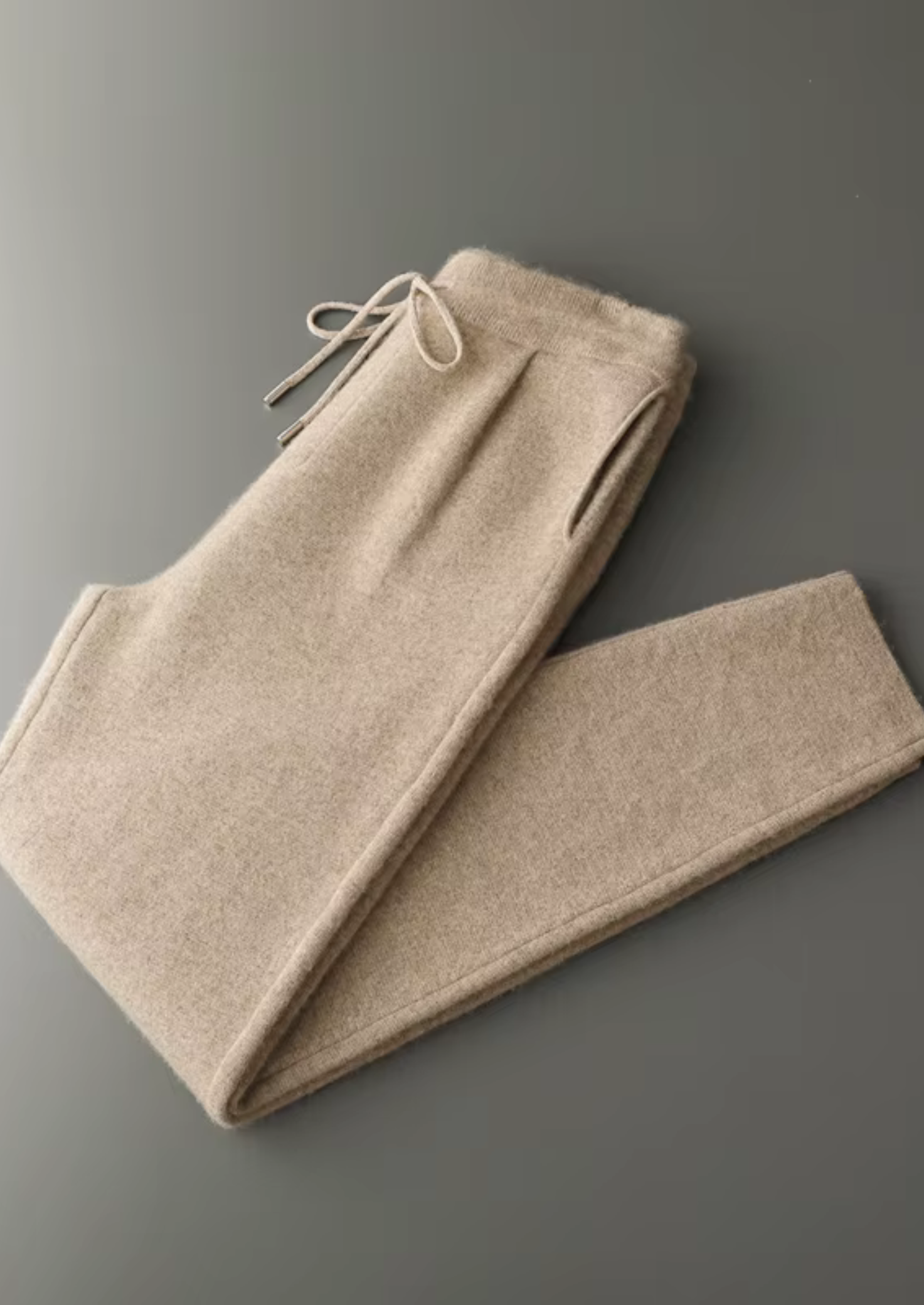 PANTALON PREMIUM PLISSÉ EN CACHEMIRE
