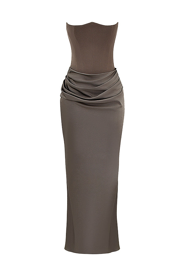 Persephone — Ivory Strapless Corset Gown