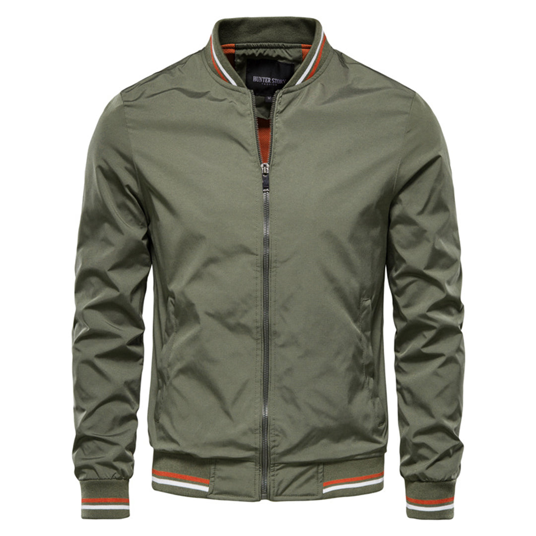The Kyro Bomber — Army Green Slim Fit