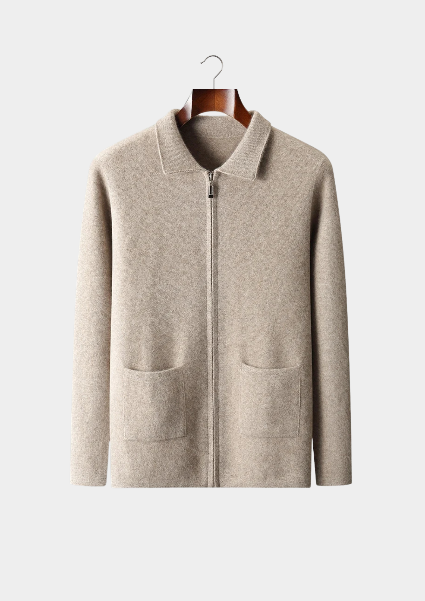 Cardigan en cachemire premium avec fermeture éclair