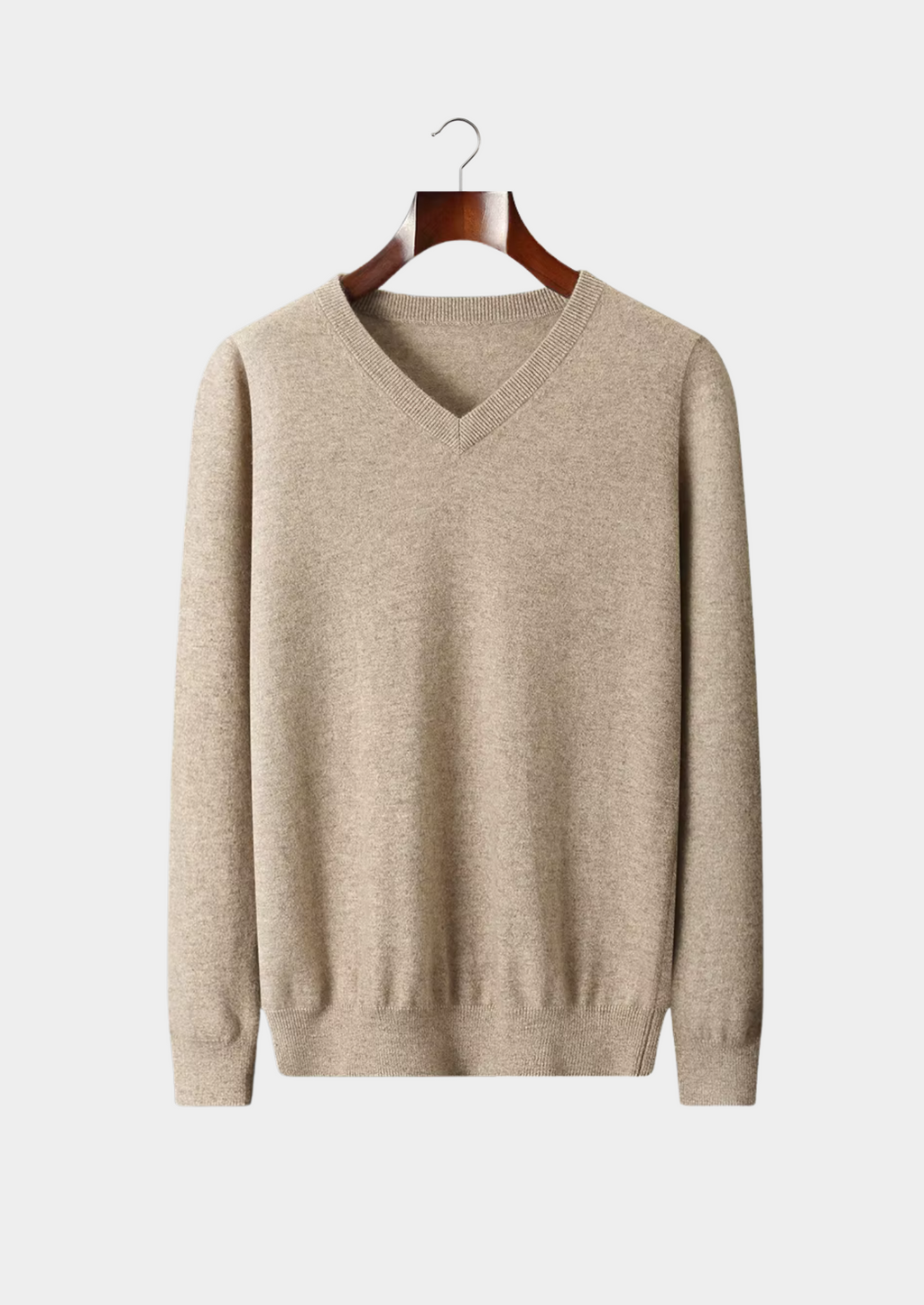 PULL TRADITIONNEL COL V EN LAINE MÉRINOS EXTRA-FINE PURE
