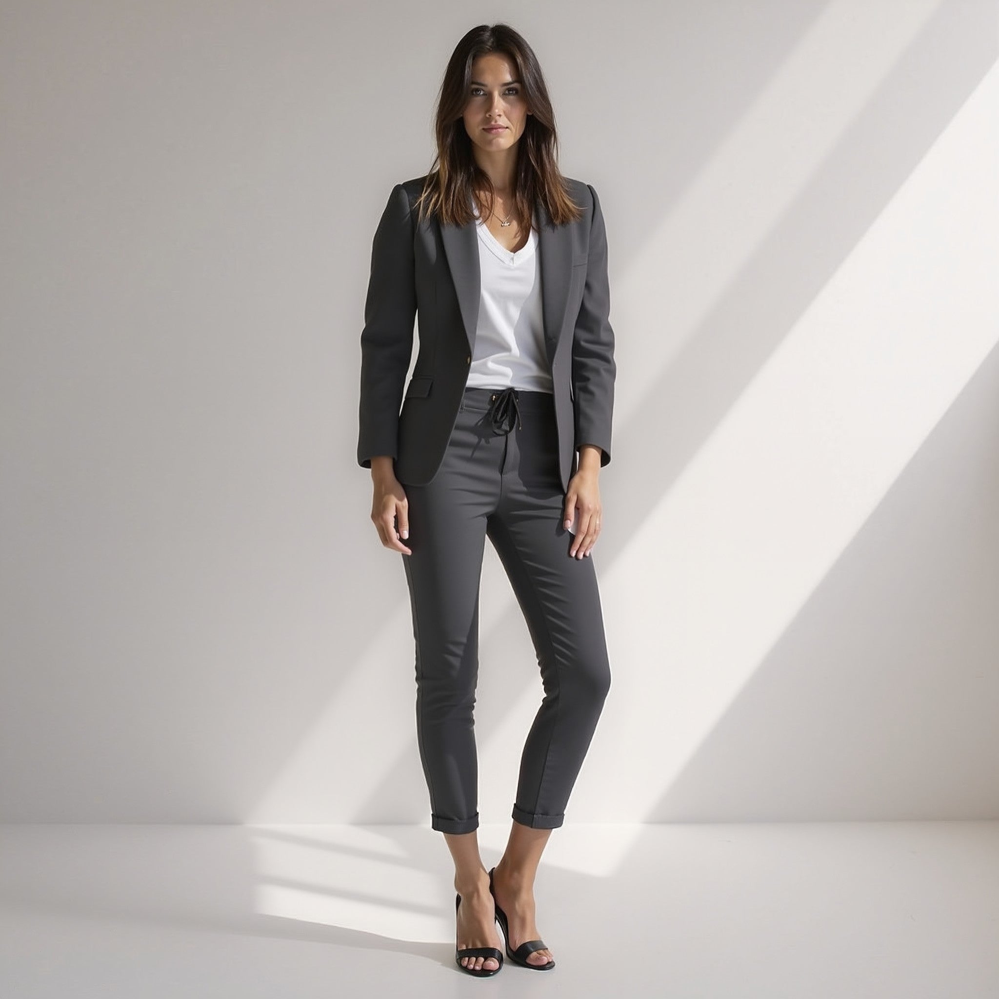 The Alina Suit — Chalk Blazer Set