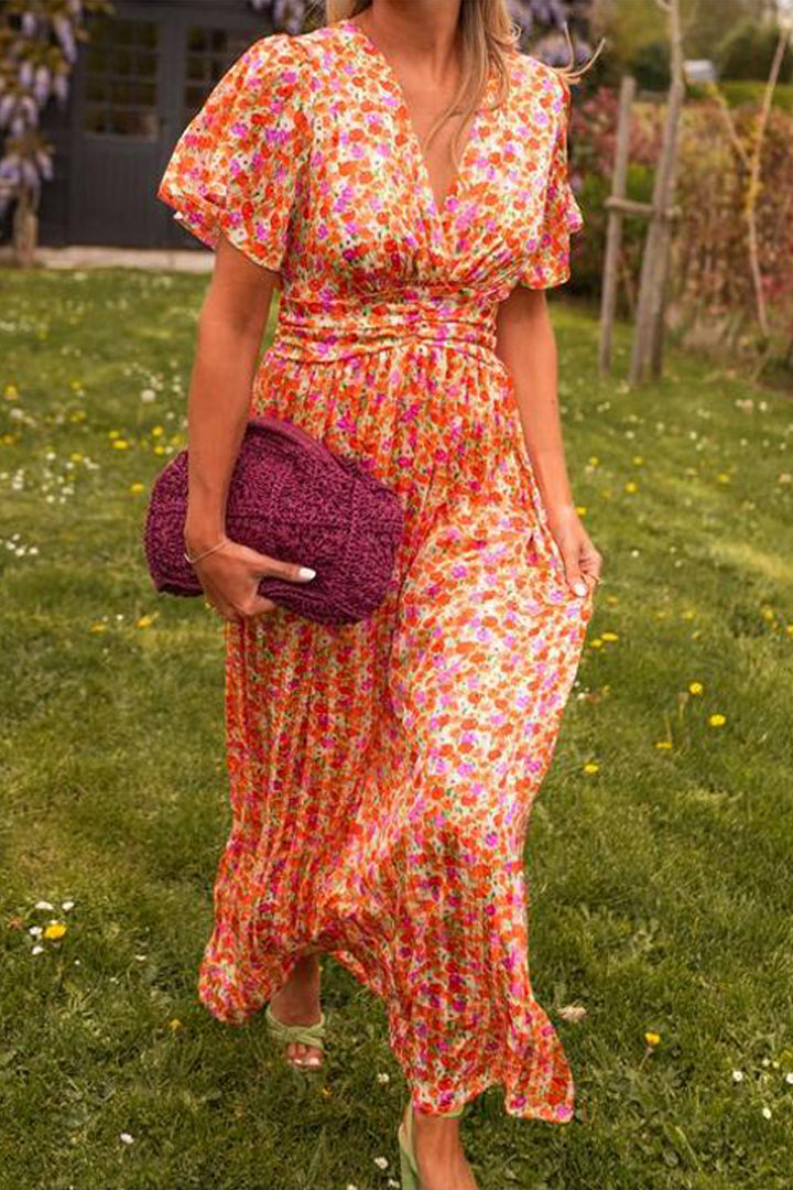 Natalie | Robe Maxi Imprimée Flatante