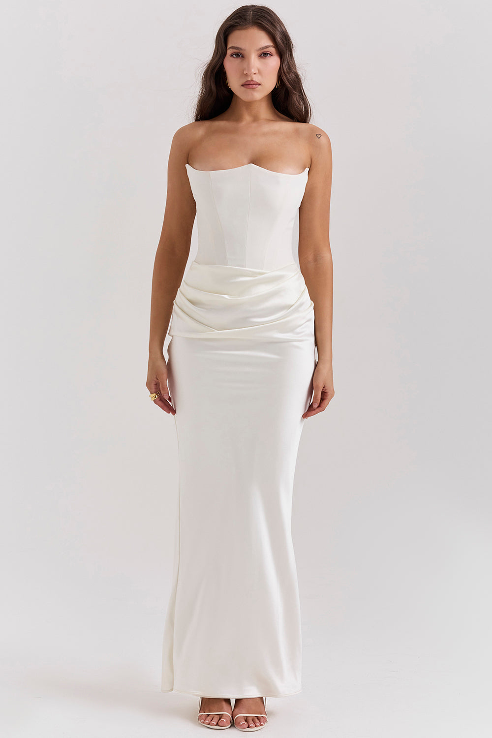 Persephone — Ivory Strapless Corset Gown