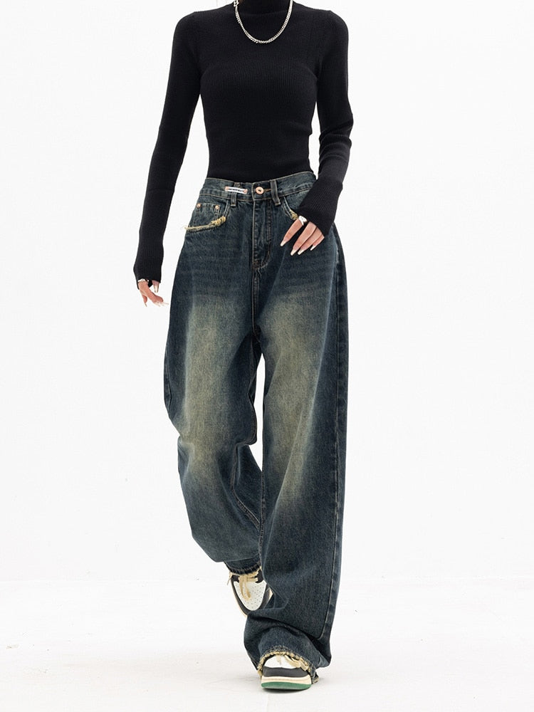 The Liora — Blue-Gray Wide-Leg Denim