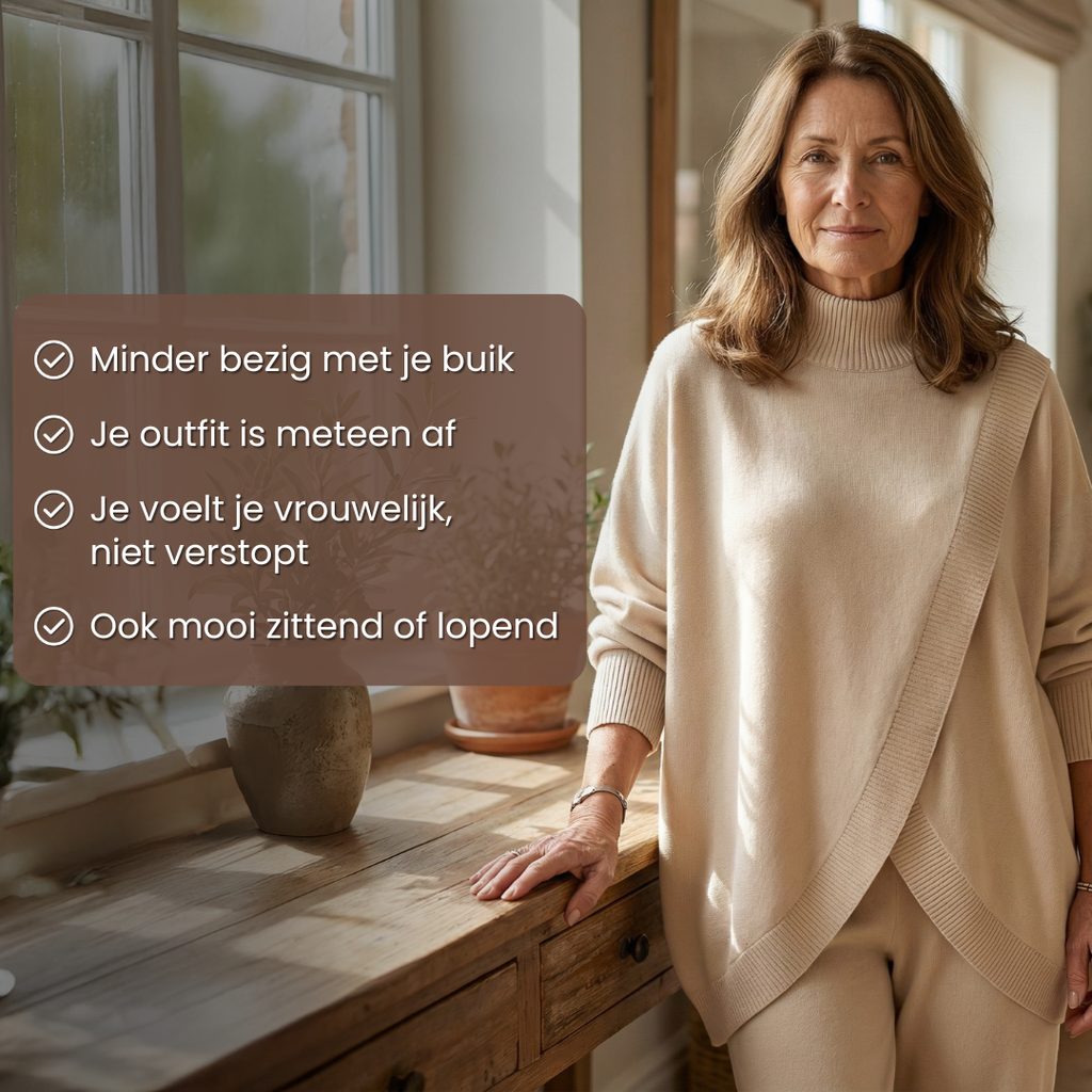 The Sabine Set — Walnut Asymmetrical Knit