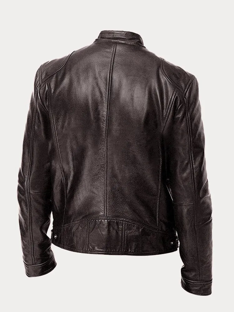 The Tycho — Cropped PU Biker Jacket