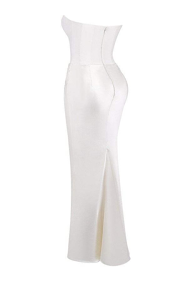 Persephone — Ivory Strapless Corset Gown