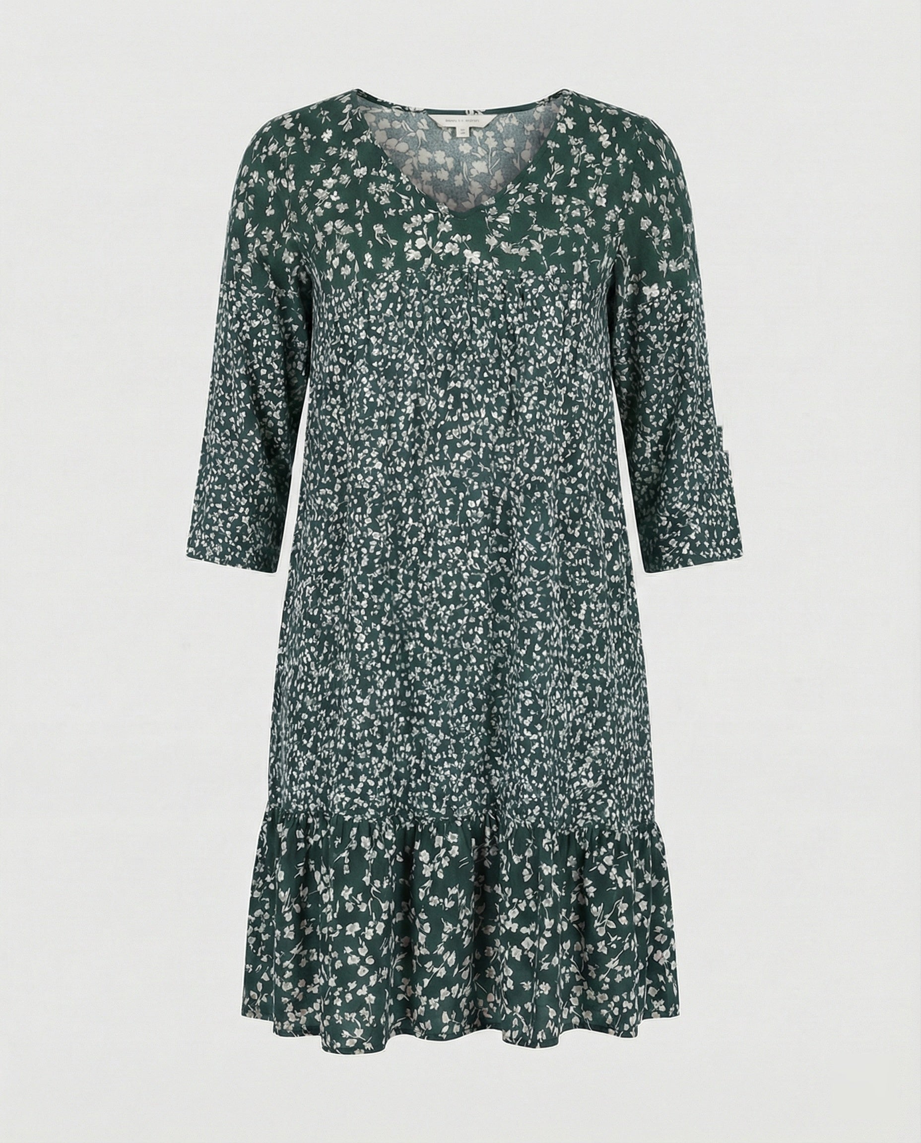 The Ivara — Blue Floral Midi Dress