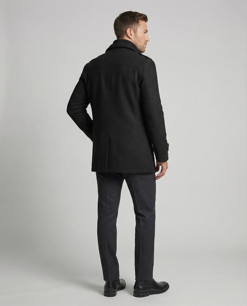 Bernd Field Coat — Onyx Wool Blend