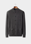Cardigan à boutons en laine mérinos extra-fine pure tricotée