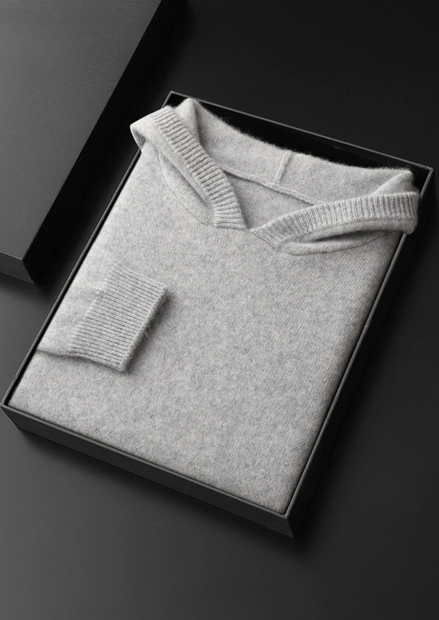 Sweat à capuche confortable en cachemire premium