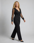 The Linnea — Noir Wrap Jumpsuit