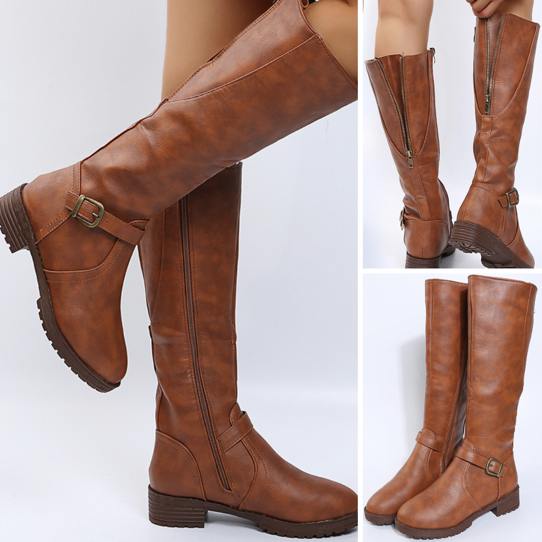 Tova Tall — Matte Black Orthopedic Boot