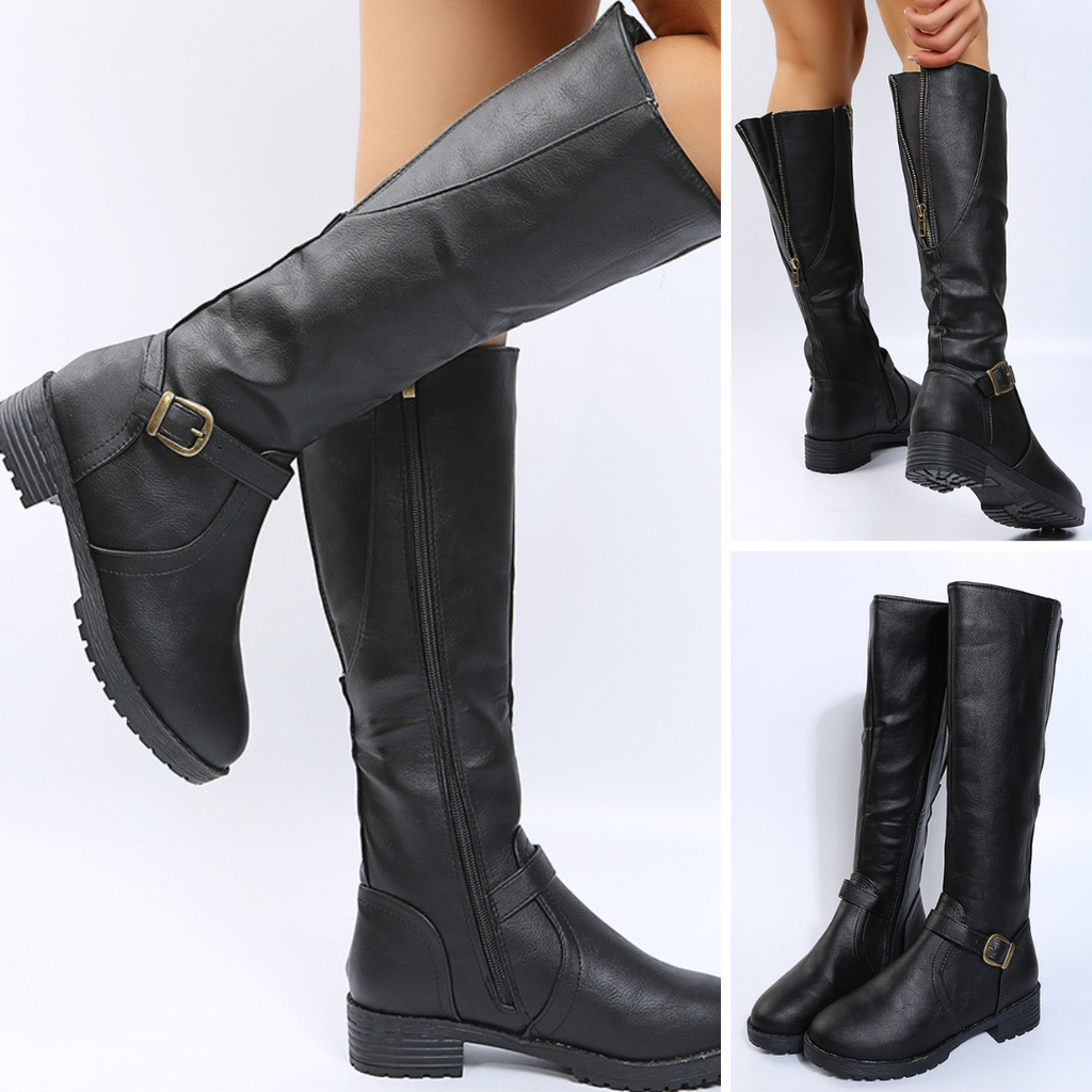 Tova Tall — Matte Black Orthopedic Boot