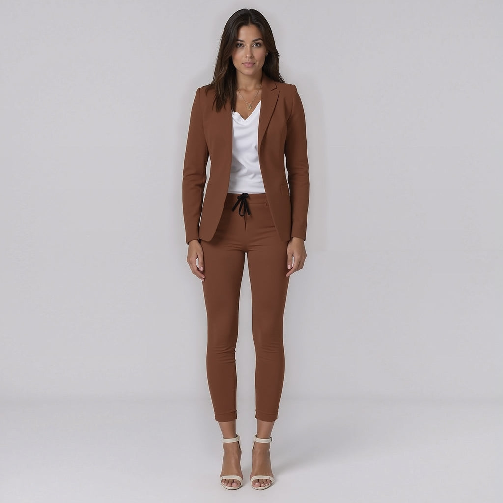 The Alina Suit — Chalk Blazer Set