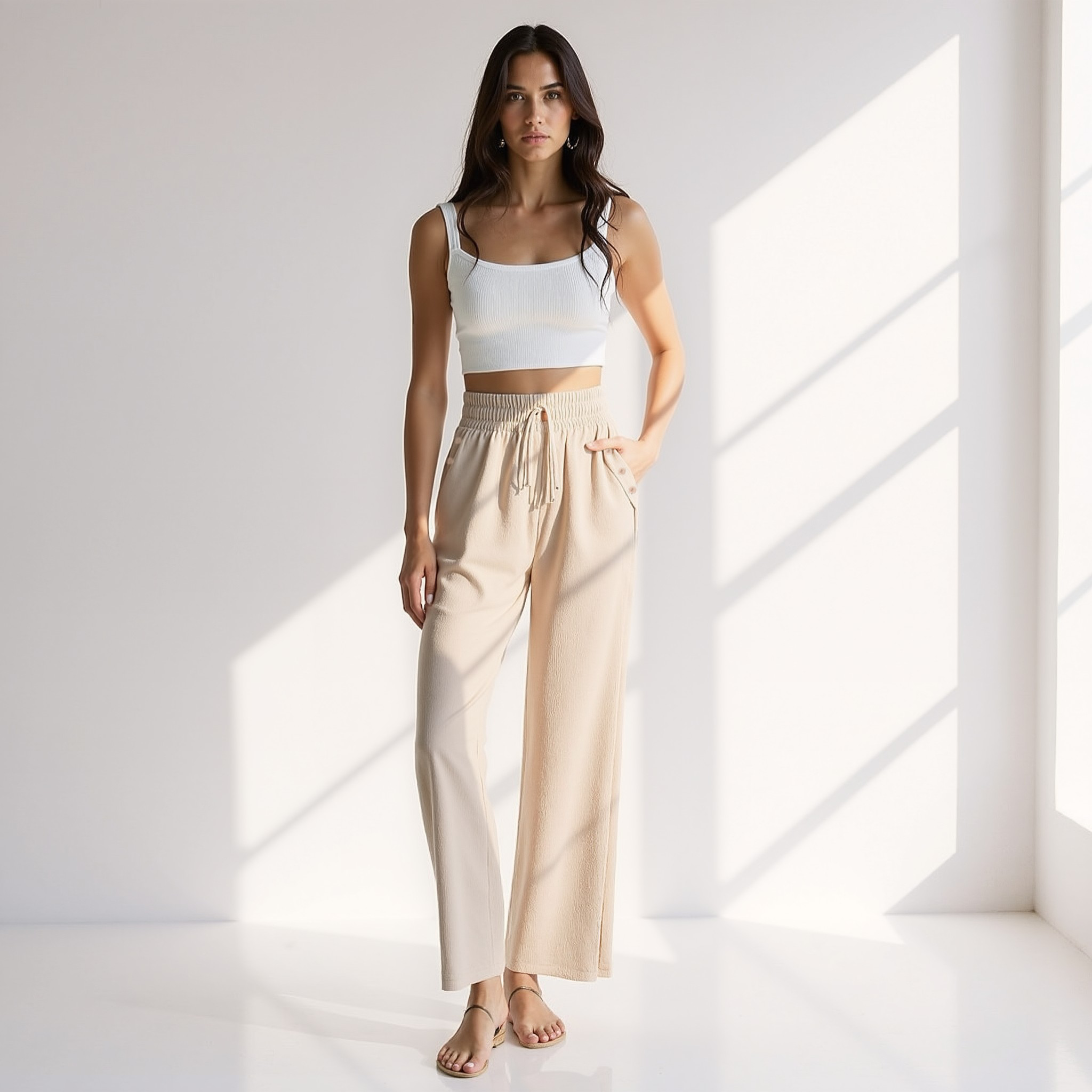 The Sylva Lounge Pant — Moss Crepe