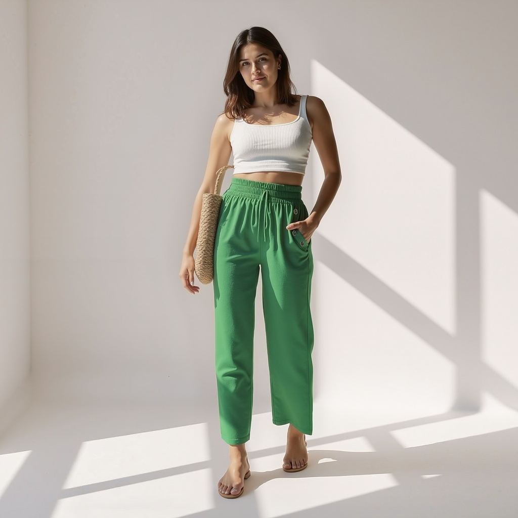 The Sylva Lounge Pant — Moss Crepe